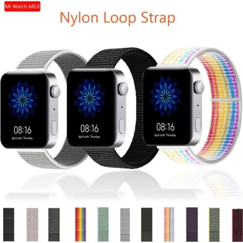 18mm Nylon Strap for Xiaomi Mi Watch Miui band Replacement correa For xiaomi Smart Watch Bracelet Accessories