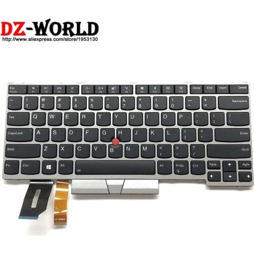 New Silver US English Backlit Keyboard for Lenovo Thinkpad E480 E490 T480S L480 T490 T495 L380 L390 Yoga L490 P43s Laptop
