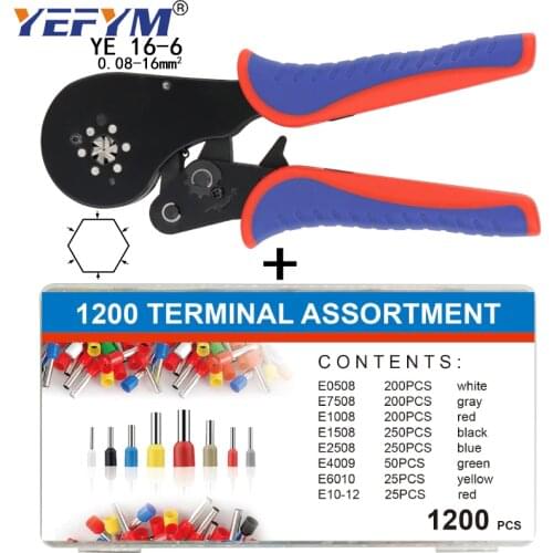 New Crimping Pliers Self Adjusting 0.08-16mm² Wire Terminal Crimper Electrical Tubular Mini Clamp Electrician Repair Tools Set