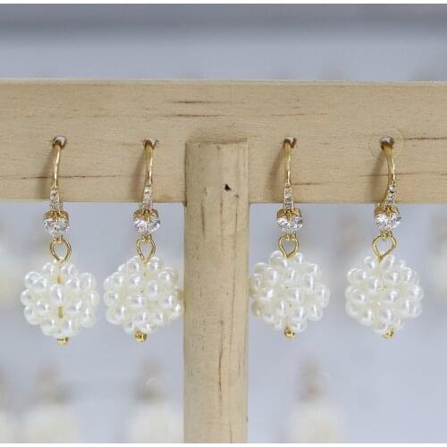 New Style Grape-shaped Freshwater Pearl Earring Charms For Elegant Women Love Romantic Jewelry Gift