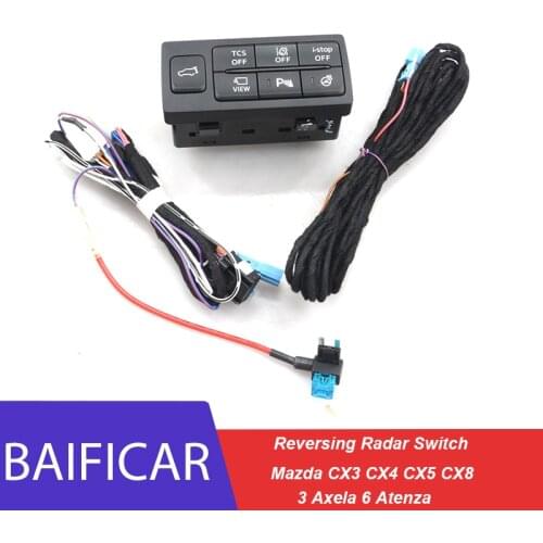 Baificar Reversing Radar Switch Rear Trunk Switch Lane Departure Warning Button For Mazda CX3 CX4 CX5 CX8 3 Axela 6 Atenza