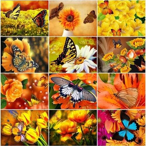 Full Square/round Diamond Painting Butterfly Mosaic Flower Diy 5D Diamond Embroidery Animal Handicraft Wall Art Pictures