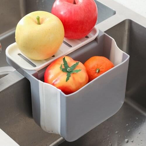 Sink Drain Strainer Basket with Suction Cup Foldable Hanging Sink Food Strainer Kitchen Tidy Organizer Rack VC