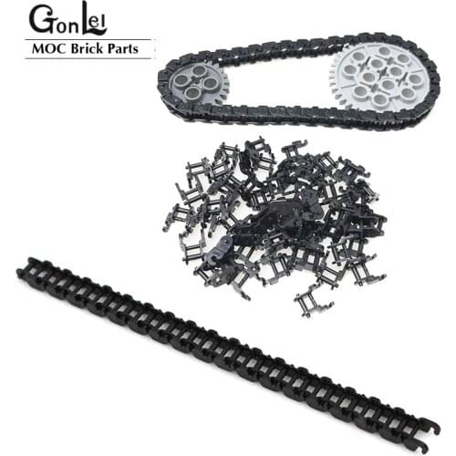 100-400Pcs High-Tech Link Chain Building Blocks Truck Caterpillar Bracelet MOC Tank Parts Brick Construction Toy fit Lego 3711