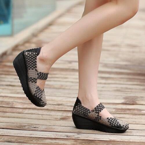 2019 Women Casual Shoes Summer Breathable Handmade Women Woven Shoes Fashion Comfortable LightWeight Wovening Women Shoes K8-23