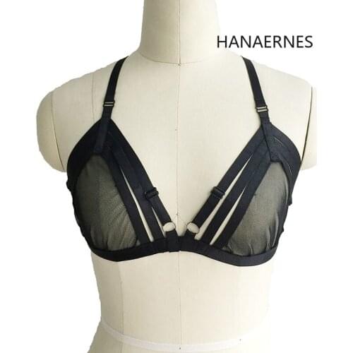 Women Sexy Lingerie Hollow Cage Body Harness Bra Bandage Push Up Crop Top Bustier Sport Underwear Bondage Lingerie goth clothes