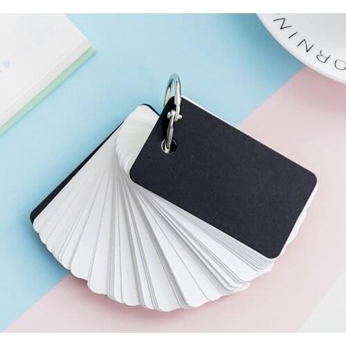 1Pcs Mini Loose-leaf Notebook Cute Ring Buckle Environmental Word Book Card Tearable Notepads Kawaii Memo Pad No Stickiness