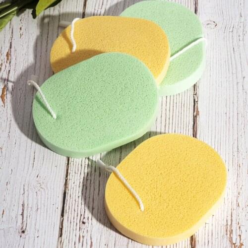 1pc Wood Pulp Cotton Cleansing Puff 2 Style Soft Makeup Remover Tool Deep Cleansing Skin-friendly Face Clean Brush Random Color