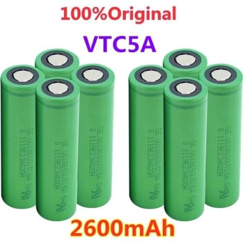100%.Original. recargabie. bateria 18650.2600mAh.3.7v.bateria de litio VTC5.US18650.2600mAh bateria.de linterna lampara LED