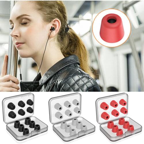 Vococal 6 Pairs Noise Reduction Memory Foam Slow Rebound Earbuds Earphone Tips Cushions Eartips for 5-6mm Headphone Headfone Tip