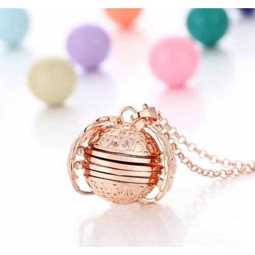 Angel Win gs Expanding Photo Locket Necklace Pendant Pendant DIY Birthday