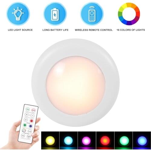 16 Colors Wireless Remote Control Led Night Light Touch Sensor Light Decoration for Kids Home Living Room Bedroom Closet Kitchen