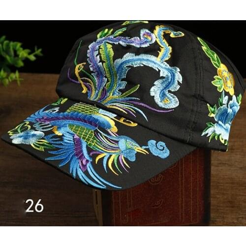 Womens Cap Cotton Flowers Embroidered Baseball Cap Mens Caps With Chinese Characteristics Vintage Hats For Ladies bucket Hat