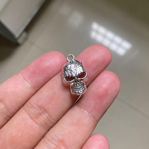 30pcs Fashion Zombie skull DIY Handmade Pendant Necklace Earring Key Chain Accessories Charms Findings Jewelry Making Supplies