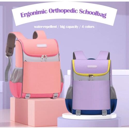 Childrens Schoolbag Ergonimic Orthopedic Primary Child Backpack Infantil Mochila Escolar 6~12 Year Boys Girls Backpack