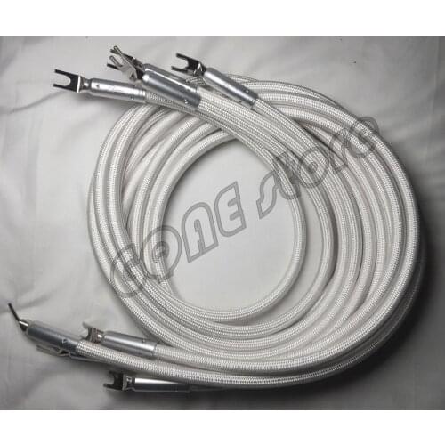Hifi Y Spade to Y spade plug Audiophile Demark Argento Flow Silver Audio AMP CD DVD player Speaker Interconnector Cable wire