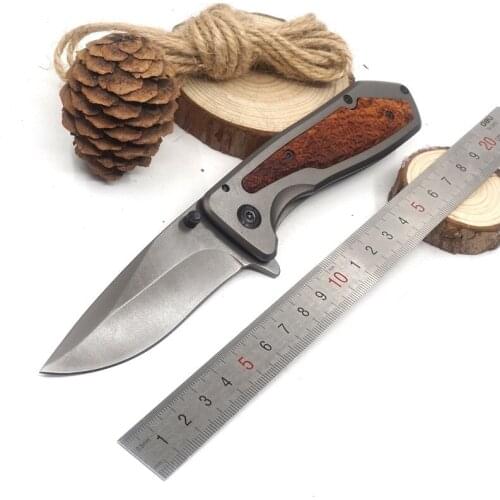 Pocket Knife Tactical Folding Knife 440C Blade 56HRC Wood Handle Survival Hunting Knives Camping Outdoor Multi EDC Tool