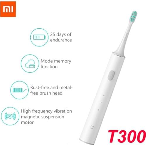 Original Xiaomi Mijia T300 Sonic Electric Toothbrush Smart High Frequency Vibration Magnetic Motor replacement brush