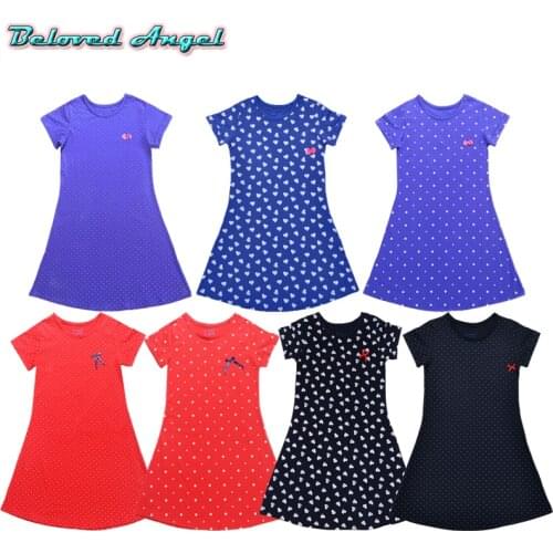 Toddler Girls Dress 2019 Kids Summer Dresses for Girls Clothes 100%Cotton Children Tunic Jersey Princess Dress for Party Wedding