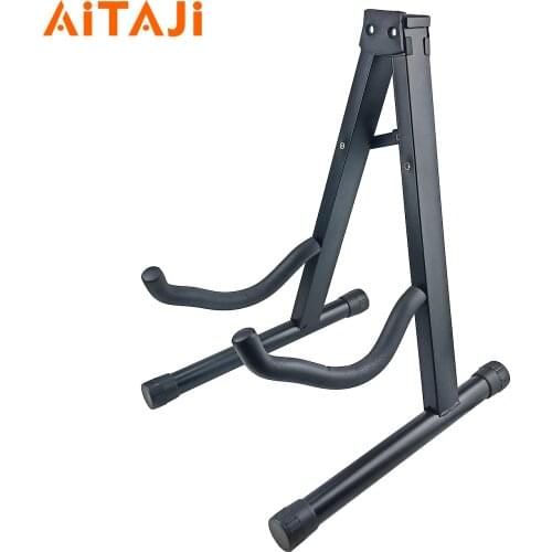 AiTAJI Guitar Stand Type A Classical Folk Iron Support Triangle Electric Wood Guitar Bracket For Instrument Accessories 1PC