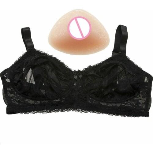 Bra Pads C D Drag Bra Silicone Forms Underwear Fake Boobs Transvestite Fillers Fake Breast