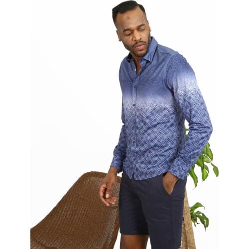 Semco Mens Business Casual Long Sleeved Shirt Classic Fashion 2021 Striped Male Social Dress Slim Fit Male Social Business Dress