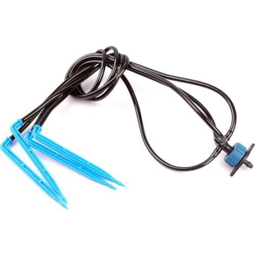 50cm Hose 4-Head Curved Blue Drop Arrow Drip Irrigation Emitters Kit Bonsai Flower Plants Trickle Irrigation Dropper Save Water