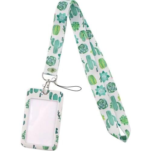 DB403 Homegaga Plant Cactus Lanyard For Keys Phone Straps ID Card Passport Gym USB Badge Holder Keychain Lanyards Neck straps