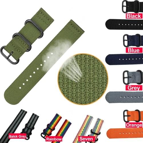 Woven Nylon Watch Sport Strap Band For Samsung Galaxy 42mm Watch Active 20mm Replacement Watchband Breathable Canvas Fabric band