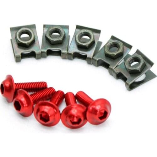 Universal 5pcs from the body of the motorcycle fairing screw fastener clips sportbike screws For Yamaha FZ6R tmax 500 530 MT-09