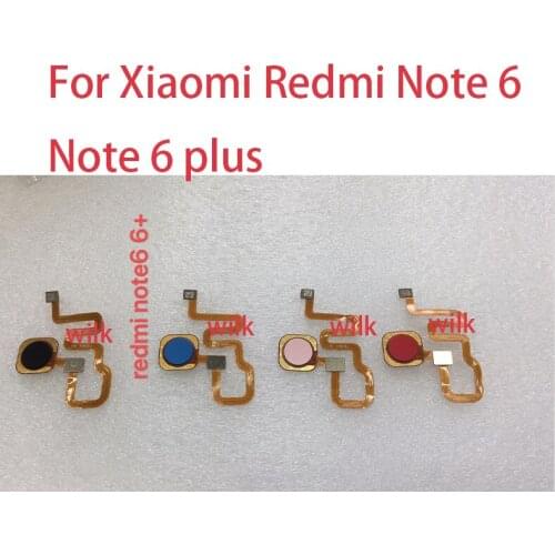 Home Finger Reader Fingerprint Reader Touch ID Sensor Return Key Home Button Flex Cable For Xiaomi Redmi Note 6 Note 6 plus