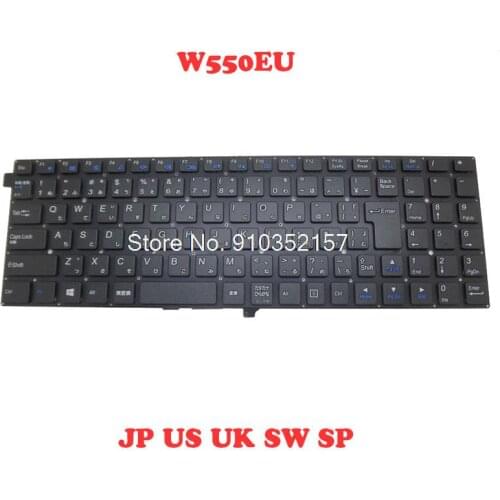 UK JP Keyboard For CLEVO W550EU MP-12C96E0-430W MP-12C96CH-430W MP-12C96GB-430W MP-12C93NI-430W MP-12C93US-430W MP-12C93U4-430W