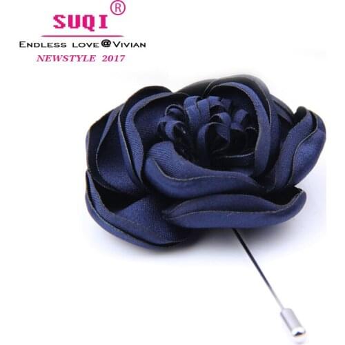 SUQI Vintage Flower Brooches Pin for women Wedding Flower Corsage Lapel Pin Brooches Handmade Jewelry Accessories brooch fabric