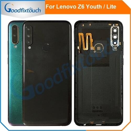 Back Cover For Lenovo Z6 Youth Z6 Lite L38111 Battery Back Cover Rear Door Housing Back Case With Camera Lens Touch ID Z6Lite