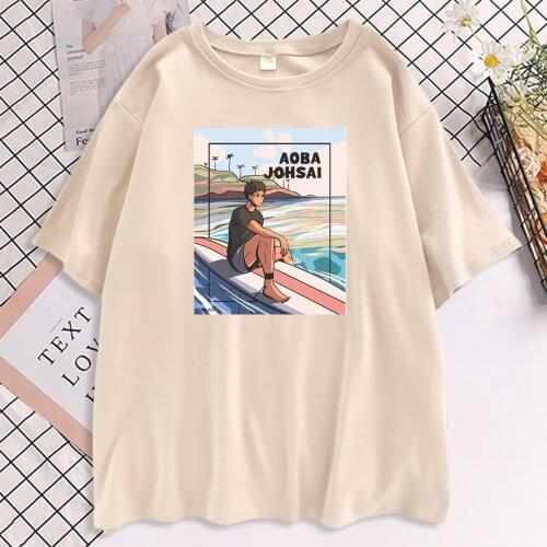 Iwaizumi Hajime Women Haikyuu T Shirt Aoba Johasi High School T Shirts Summer Tshirts Oversized Short Sleeve Tee Round Neck Tops