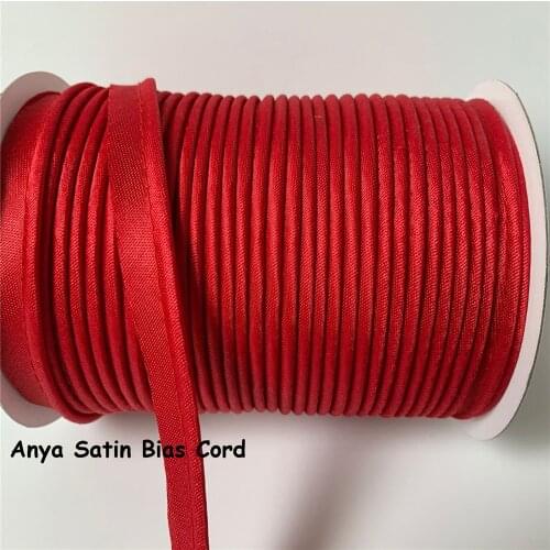12mm Warm Colors Satin Bias Cord piping cord handmade DIY Garment Sewing And Trimming cord high quality and 100% cotton rope