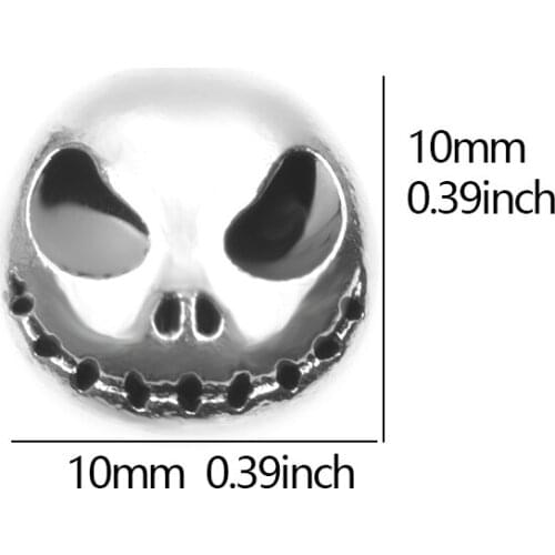 20Pcs/Lot Skull Alloy Floating Charms Hand-made DIY for Glass Lockets