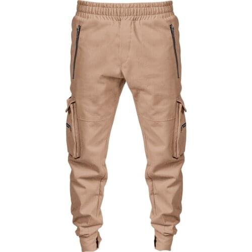 2020 New Mens Casual Cargo Pants Many Pockets Trouser Plus Size M-4XL Fashion Loose Joger Male Cargo Pants Jogging pants