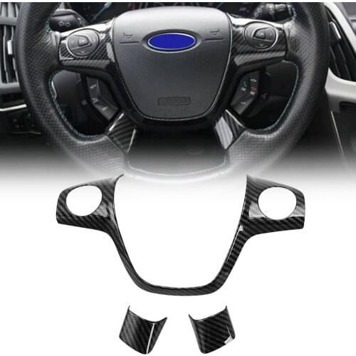 Car Styling Steering Wheel Trim Cover Sticker Decoration Case For Ford Focus 3 MK3 KUGA ESCAPE C-MAX 2013-2015