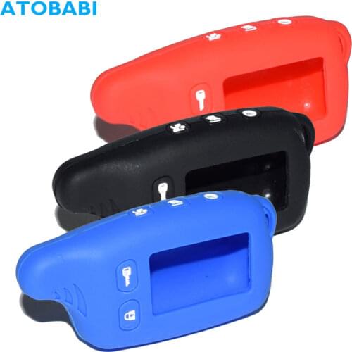 TW 9010 9030 Silicone Key Case For Tomahawk TW-9030 TW-9020 TW-9010 Two Way Car Burglar Alarm LCD Keychain Remote Control Cover