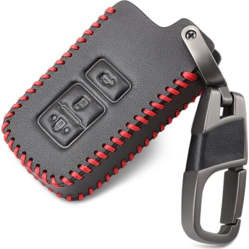 Black Leathe Key Fob Shell Cover Case For Toyota Camry Corolla Avalon Rav4 Land Cruiser Car Remote Key Holder Protector