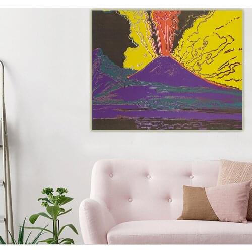 Citon Andy Warhol《Vesuvius》Pop Art Canvas Oil Painting Poster Decorative Print Picture Wall Decor Home Living Room Decoration