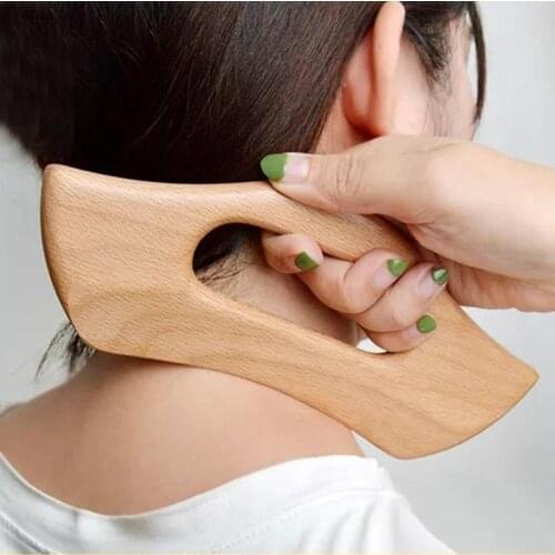 Wood Guasha Board Back Arm Plate Tool Blood Circulation Relaxation Neck Meridian Massage Scraper Health Care Slimming
