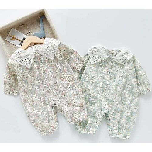 Korean Style Baby Girl Bodysuits Cotton Long Sleeve Newborn Baby Jumpsuit One piece Outfit Spring Autumn Baby Girls Clothes