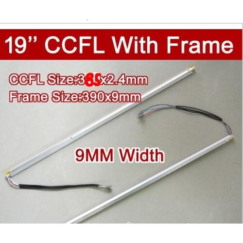 6PCS 19'' inch dual lamps CCFL with frame,LCD monitor lamp backlight with housing,CCFL with cover,CCFL:385mm,FRAME:390mm x9mm