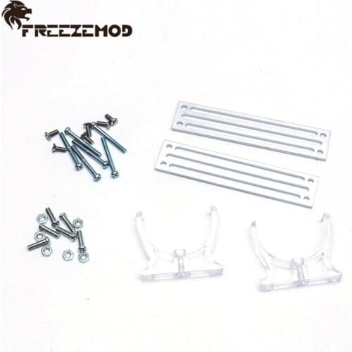 FREEZEMOD OD50mm Cylindrical Reservoir Bracket 50MM Water Tank Mounting Parts Pastic Metal I-bracket Kit Water Cooler Modding