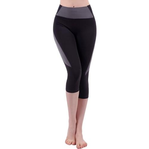 Summer Womens Yoga Tight High Waist Hip Raising Capris with High Elasticity Light Weight Comfortable and Fast Dry Fitness Run