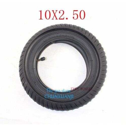 Hot selling 10 inch Pneumatic 10x2.50 Tire fits Electric Scooter Balance Drive Bicycle Tyre 10x2.5 inflatable Tyre and tube