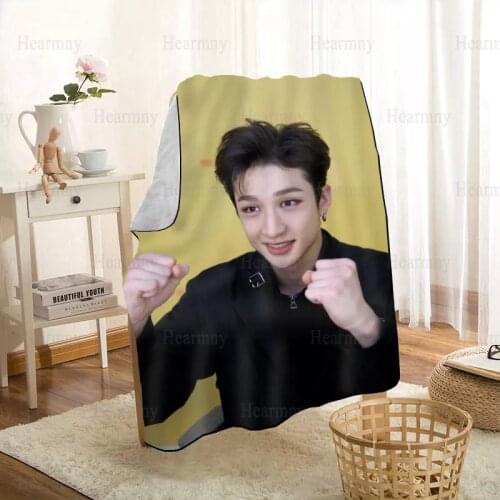 New KPOP Bang Chan Blankets Printing Soft Stray Kids Blanket Throw On Home/Sofa/Bedding Portable Adult Travel Cover Blanket