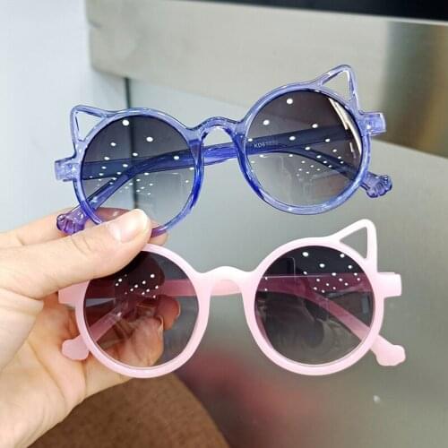 New Arrivals Sunglasses For Children Fashion Cat Ears Sun Glasses Girls Boys Decorative Eyeglasses Childs Cute Coated Eyewear